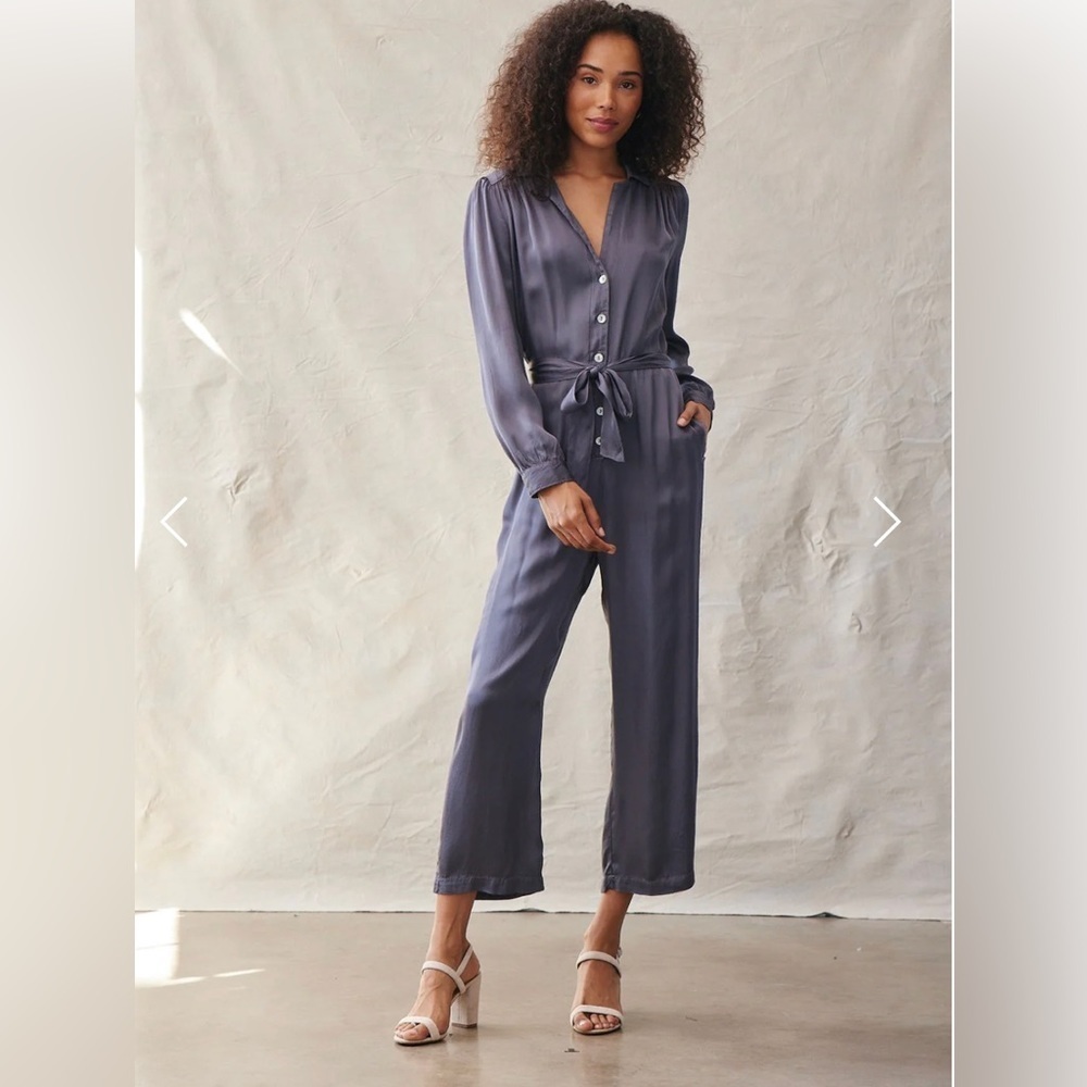 NWT Gathered Button Front
Jumpsuit - Smoke Shadow